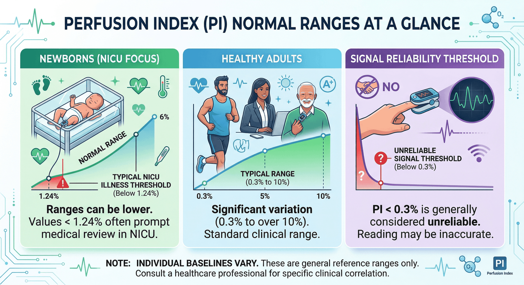 Perfusion Index (PI) on a Pulse Oximeter: What It Means, Normal Ranges ...